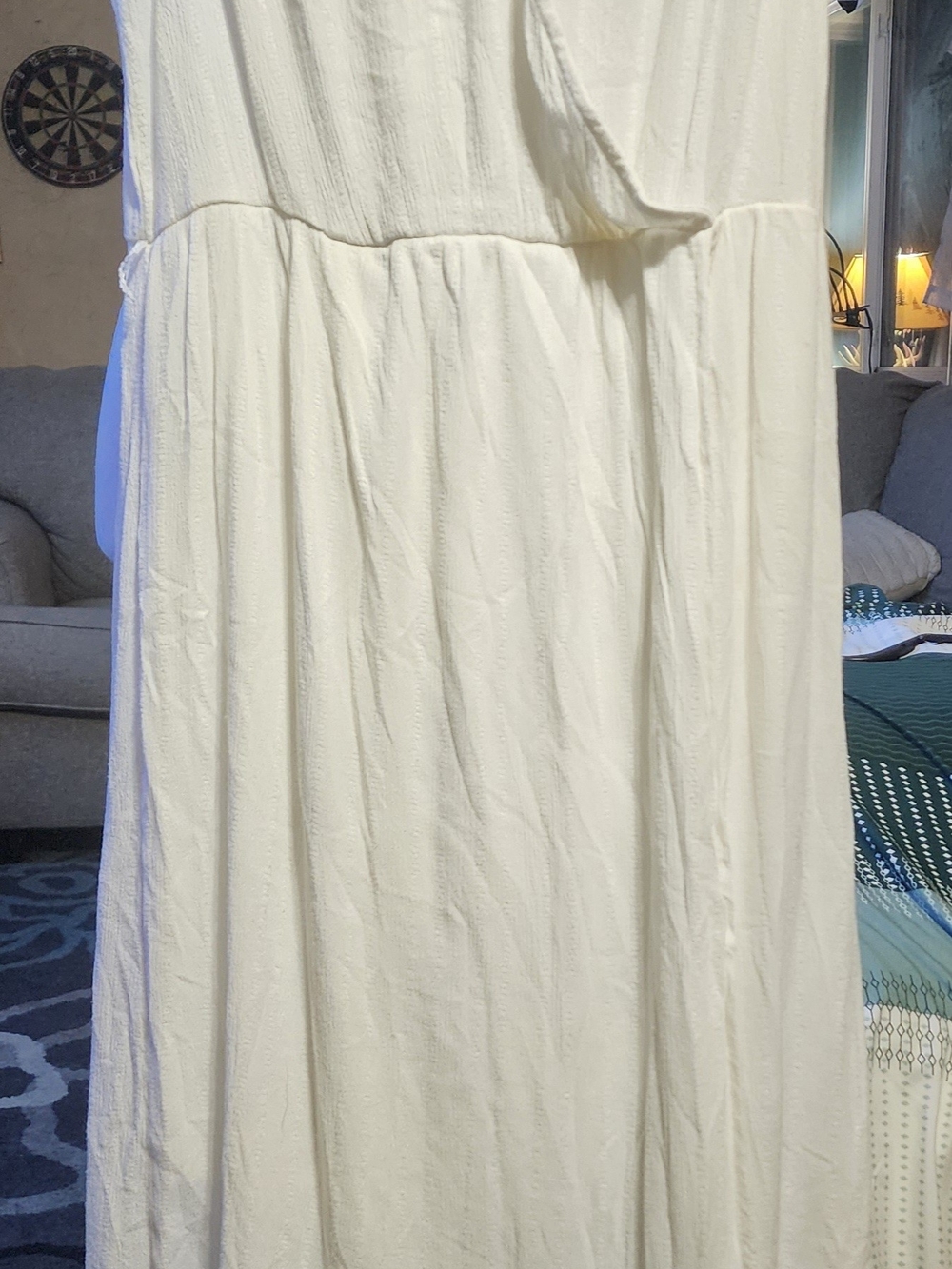 Women's White Maxi Dress - Classic Tiered Design Sz Med